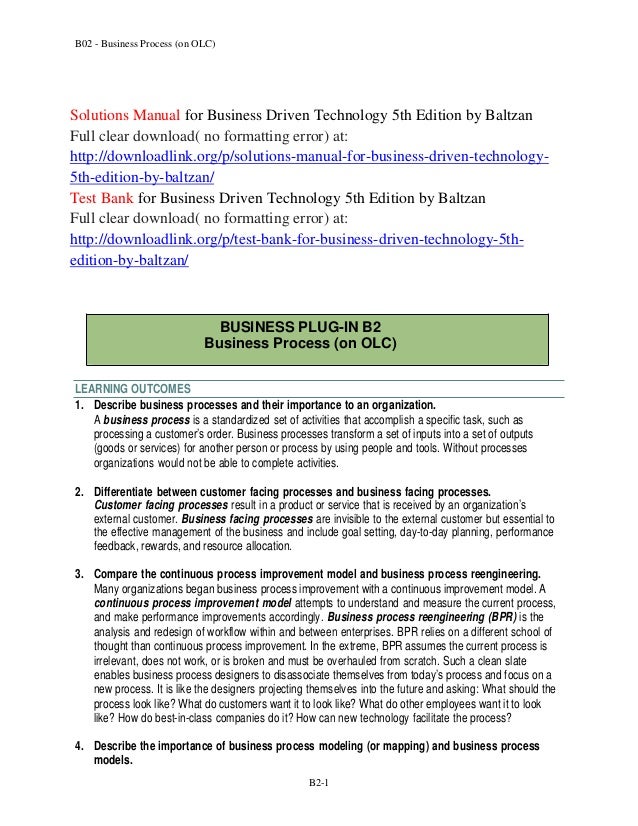 business driven technology baltzan 5th edition